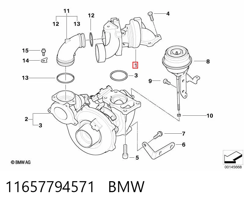 11657794571 BMW Turbo para motor