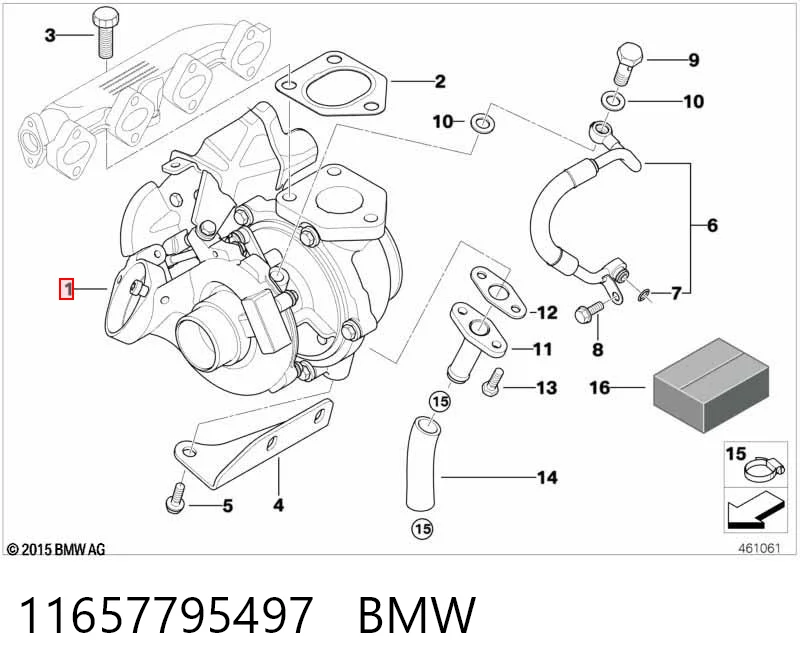 11657795497 BMW Turbo para motor