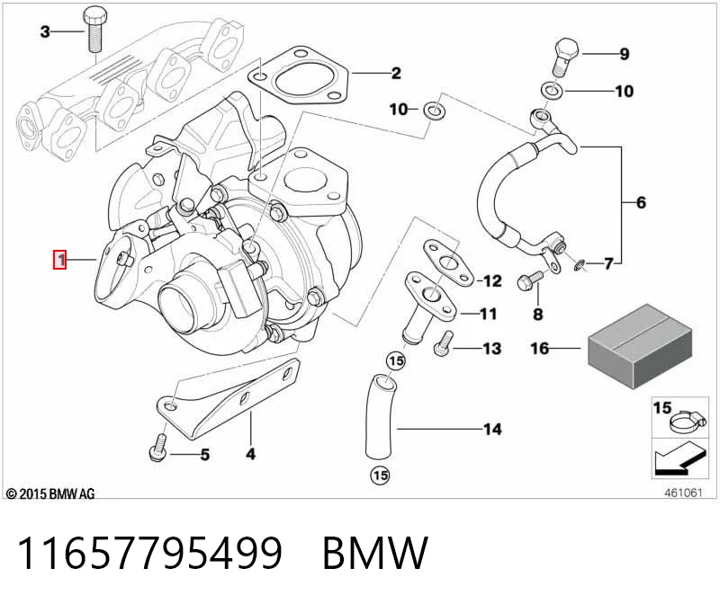 11657795499 BMW Turbo para motor
