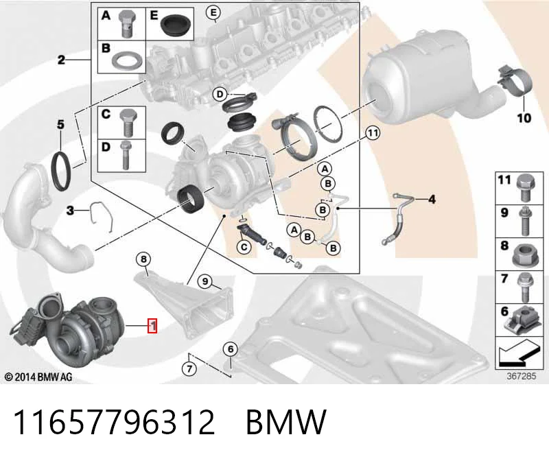 11657796312 BMW Turbo para motor