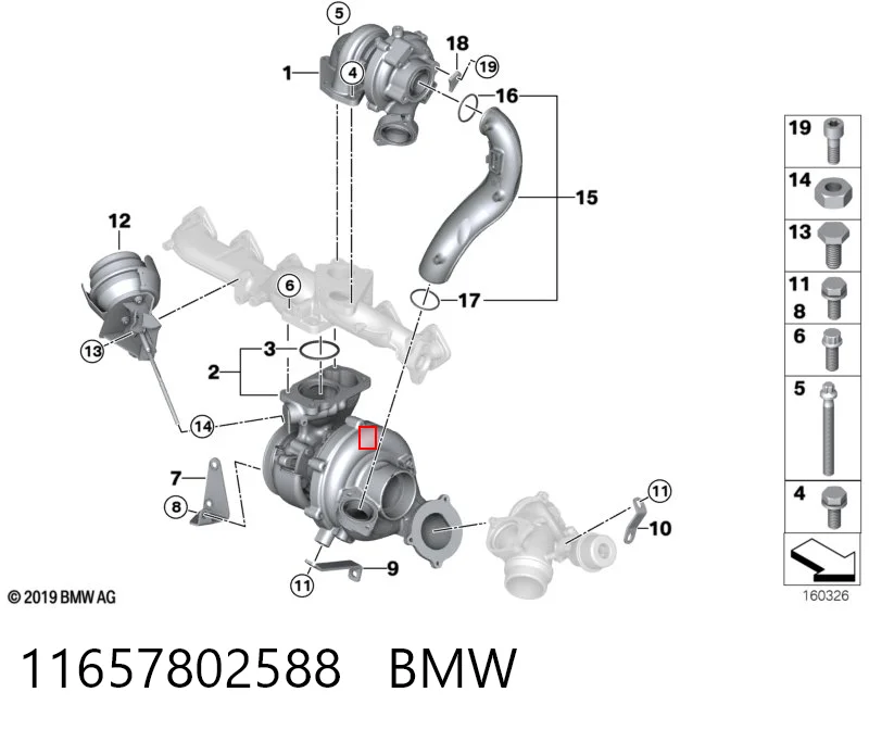 11657802588 BMW Turbo para motor