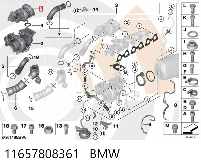 11657808361 BMW Turbo para motor