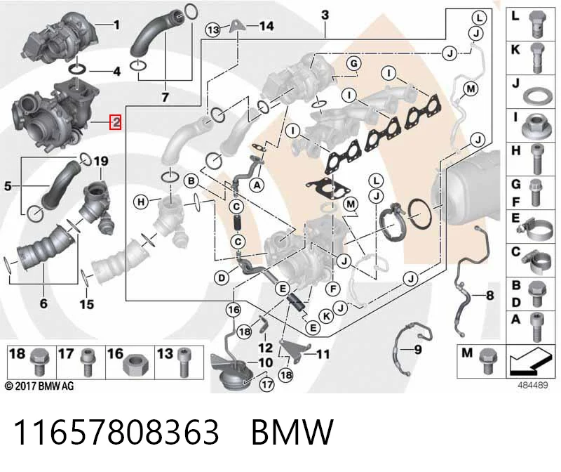 11657808363 BMW Turbo para motor