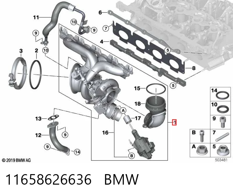 Turbo para motor para Mini Cooper  F55