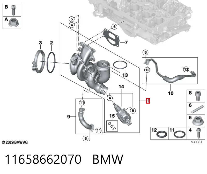 Turbo para motor para BMW 1  F40