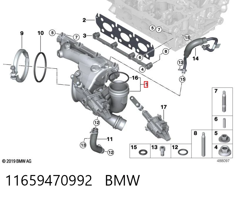 11659470992 BMW Turbo para motor