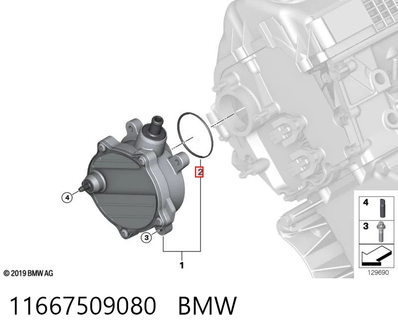 11667509080 BMW Junta de la bomba de vacío