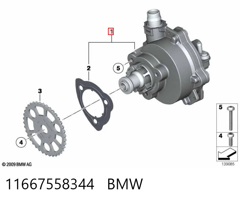 11667558344 BMW Bomba de vacío de frenado