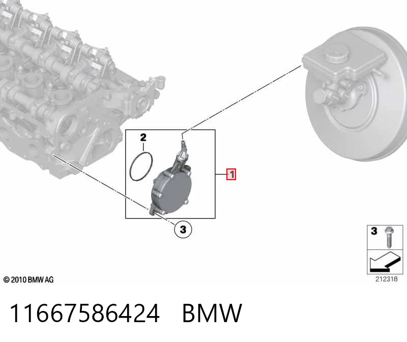 11667586424 BMW Bomba de vacío de frenado