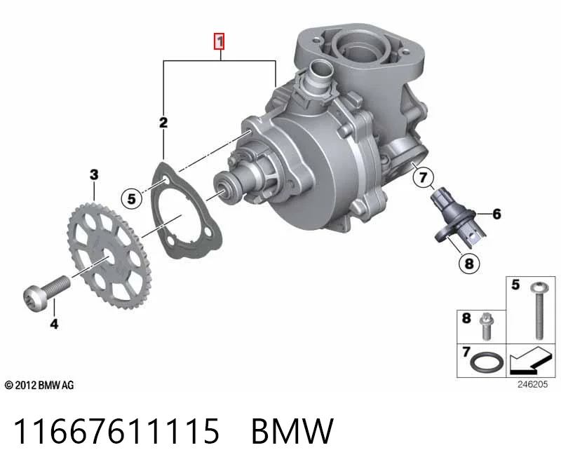 11667611115 BMW Bomba de vacío de frenado
