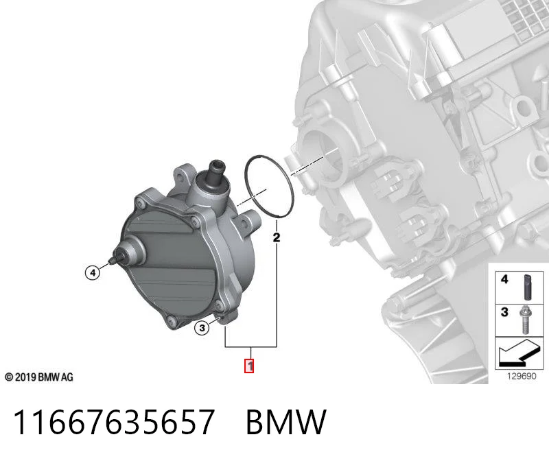 11667635657 BMW Bomba de vacío de frenado