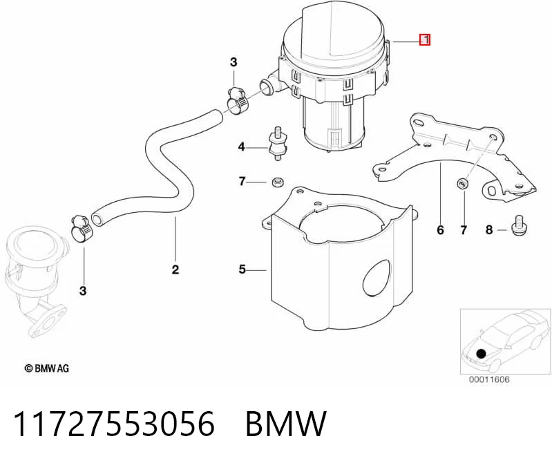 11727553056 BMW Bomba de aire