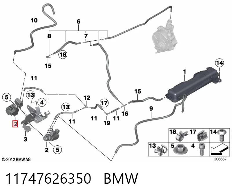 11747626350 BMW Válvula solenoide de control de presión de sobrealimentación