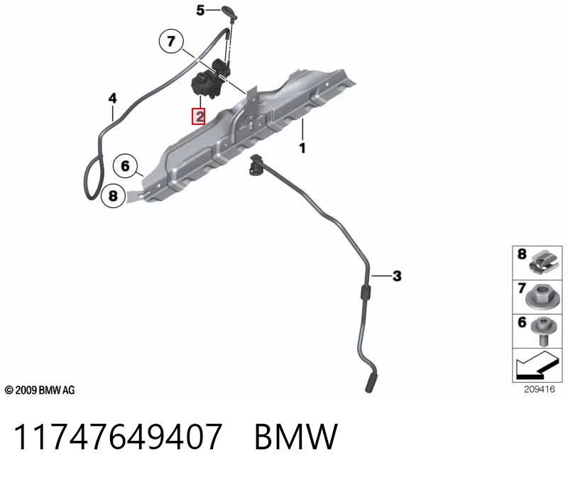 11747649407 BMW Válvula solenoide de control de presión de sobrealimentación