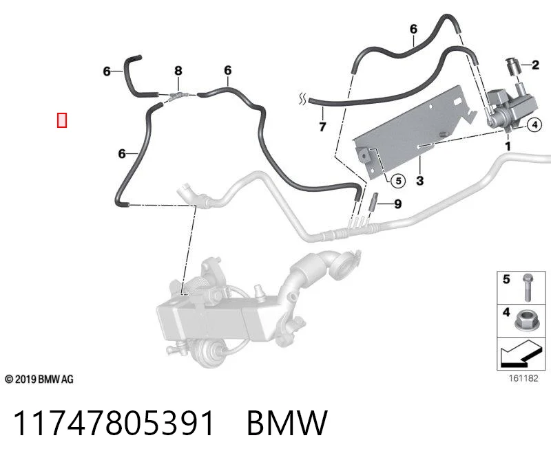 11747805391 BMW Válvula solenoide de control de presión de sobrealimentación