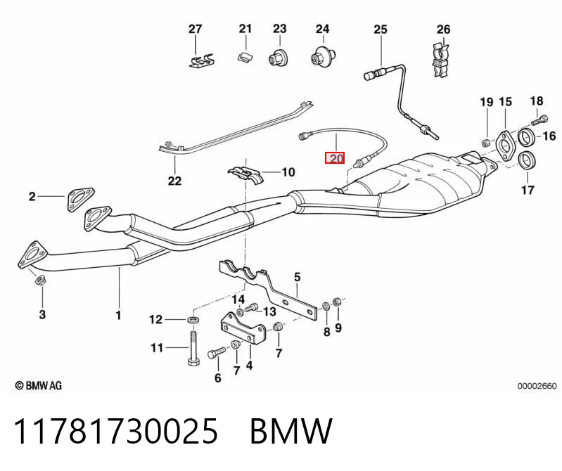 11781730025 BMW Sonda lambda (NOx, O2)