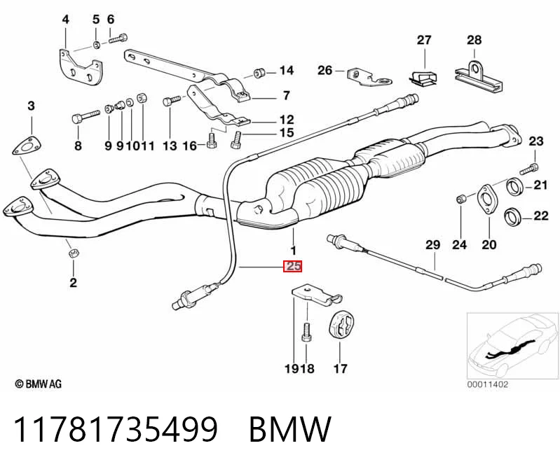 11781735499 BMW Sonda lambda (NOx, O2)