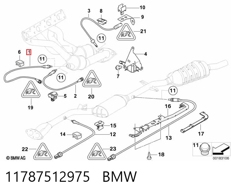 11787512975 BMW Sonda lambda, sensor de oxígeno antes del catalizador izquierdo
