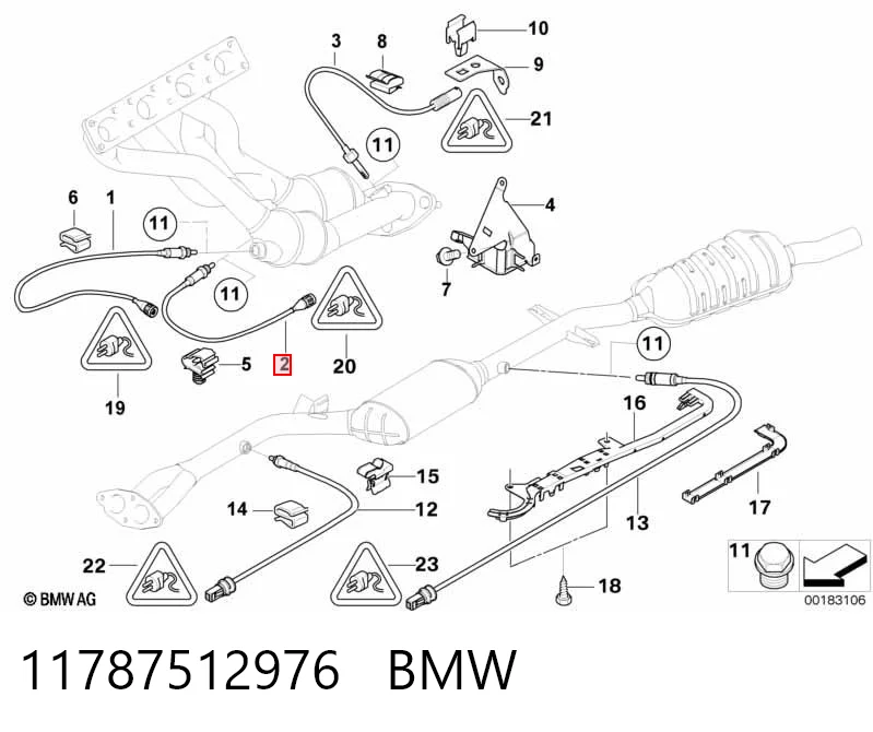 11787512976 BMW Sonda lambda, sensor de oxígeno antes del catalizador derecho