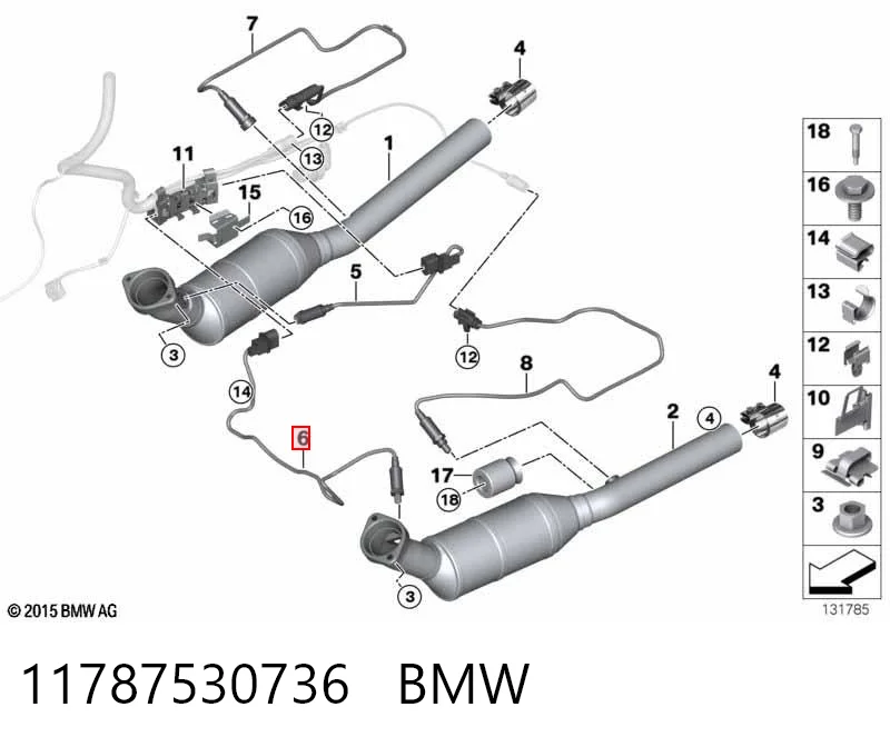 11787530736 BMW Sonda lambda, sensor de oxígeno antes del catalizador izquierdo