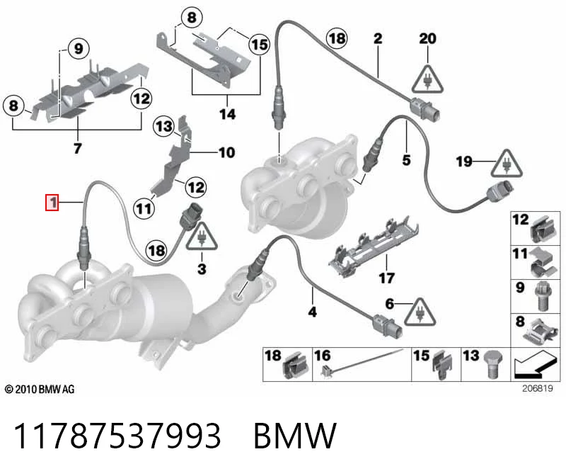 11787537993 BMW Sensor de oxígeno previo al catalizador