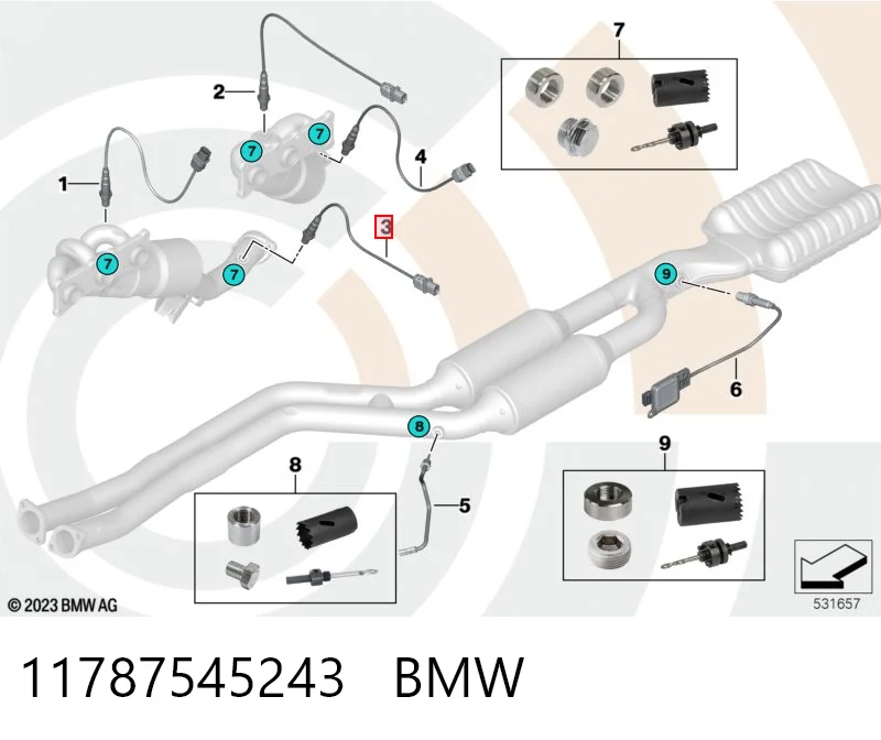 11787545243 BMW Sonda lambda de oxígeno posterior al catalizador
