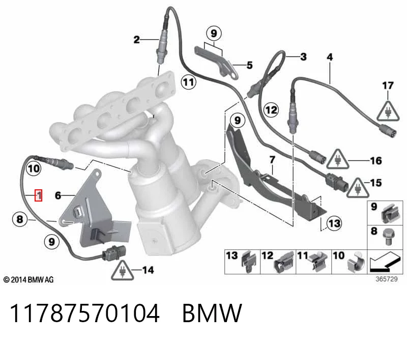11787570104 BMW Sensor de oxígeno previo al catalizador
