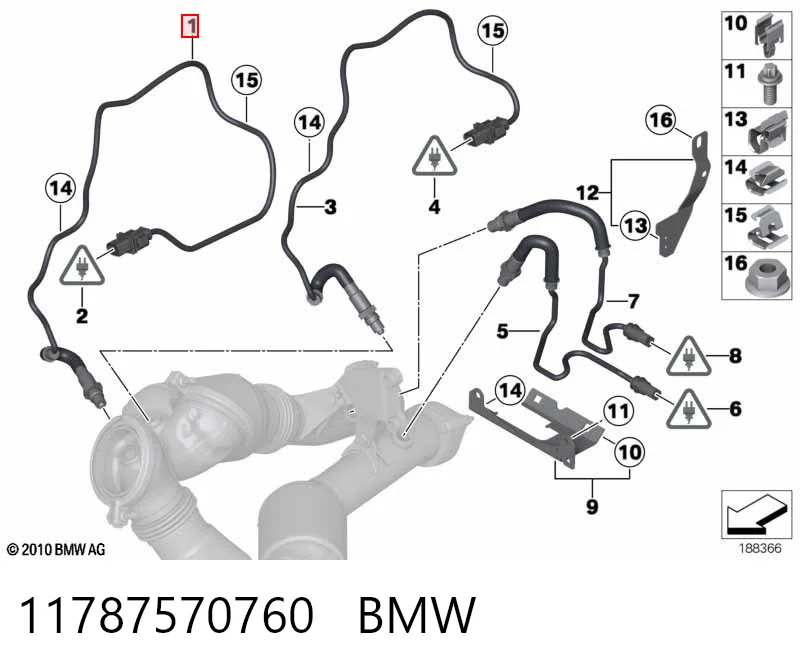11787570760 BMW Sensor de oxígeno previo al catalizador