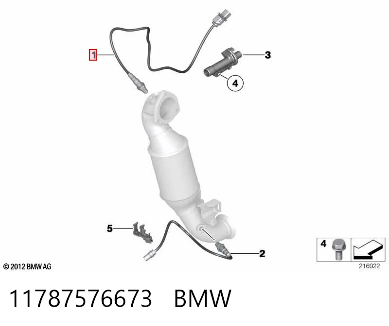 11787576673 BMW Sensor de oxígeno previo al catalizador