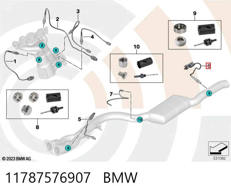 11787576907 BMW Sensor de óxidos de nitrógeno NOx