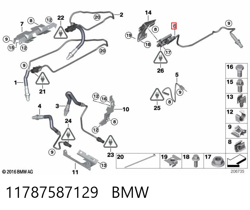 11787587129 BMW Sensor de óxidos de nitrógeno NOx