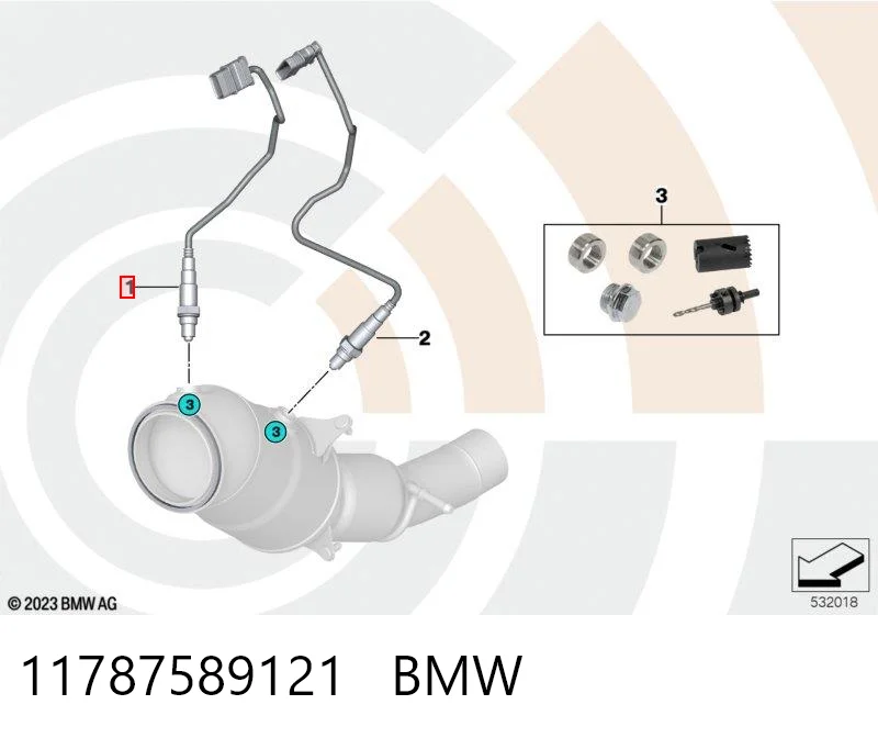 11787589121 BMW Sensor de oxígeno previo al catalizador