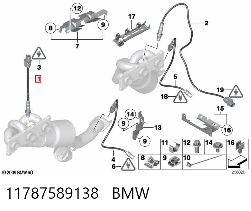 11787589138 BMW Sensor de oxígeno previo al catalizador
