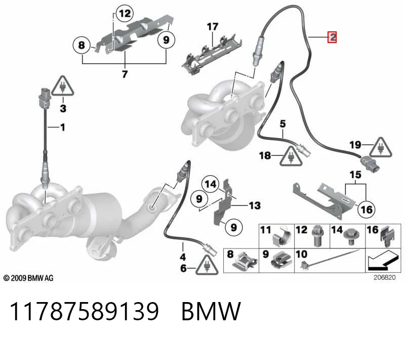 11787589139 BMW Sensor de oxígeno previo al catalizador