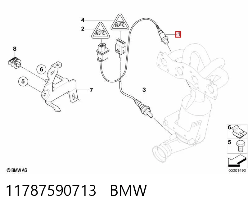 11787590713 BMW Sensor de oxígeno previo al catalizador