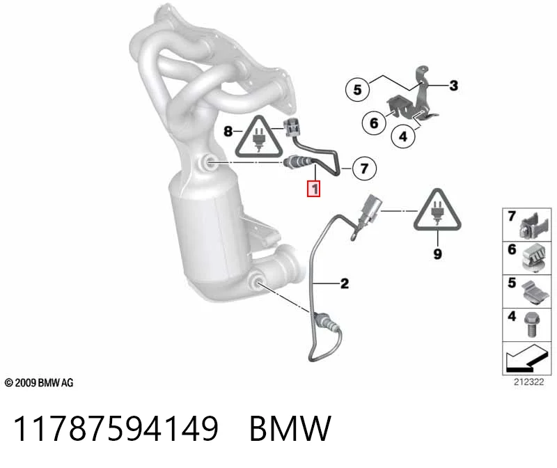 11787594149 BMW Sensor de oxígeno previo al catalizador