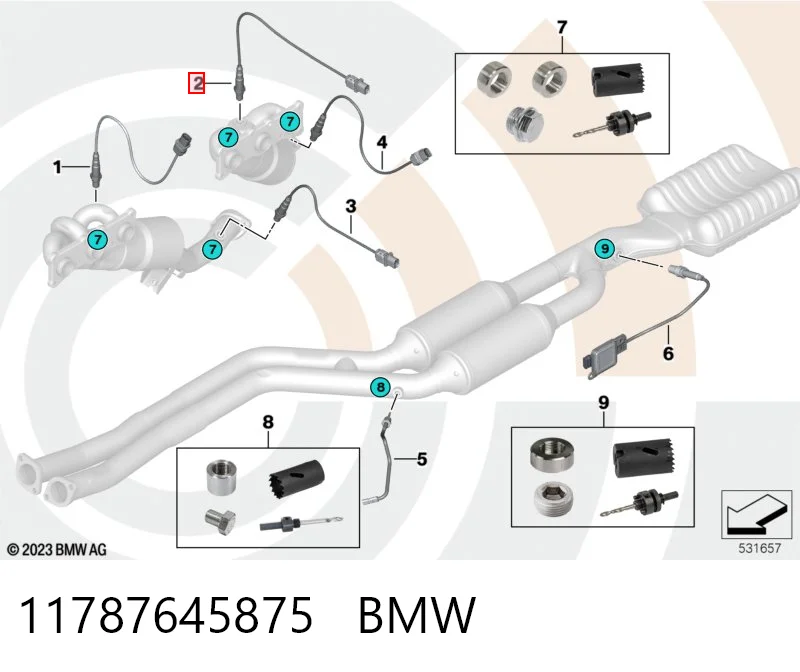 11787645875 BMW Sonda lambda de oxígeno posterior al catalizador