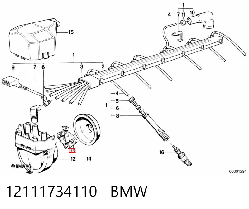 12111734110 BMW Rotor de distribuidor