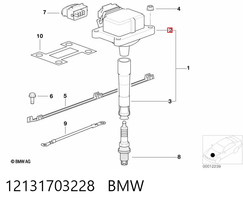 12131703228 BMW Bobina de ignición