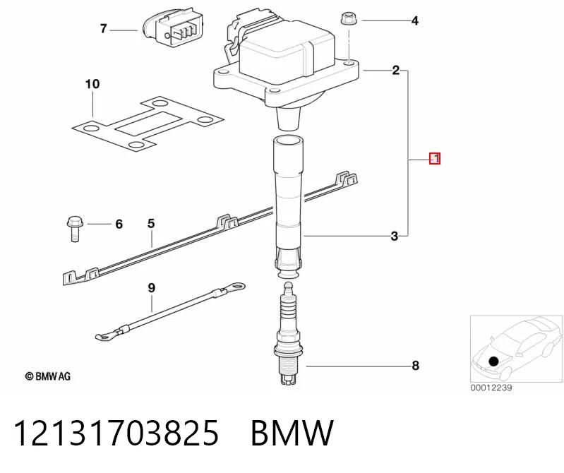 12131703825 BMW Bobina de ignición
