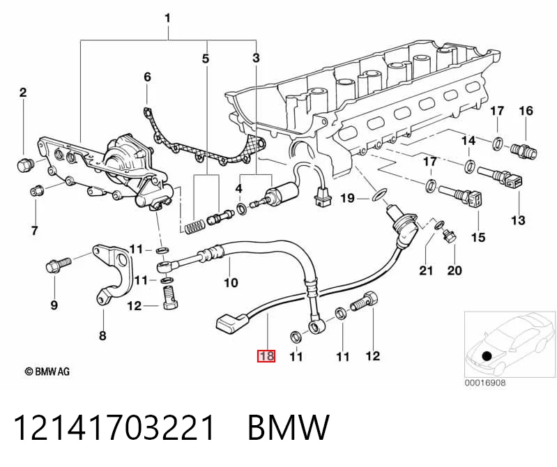12141703221 BMW Sensor posición arbol de levas