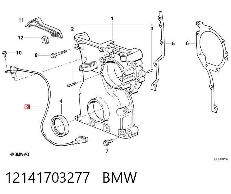 12141703277 BMW Sensor de posición del cigüeñal