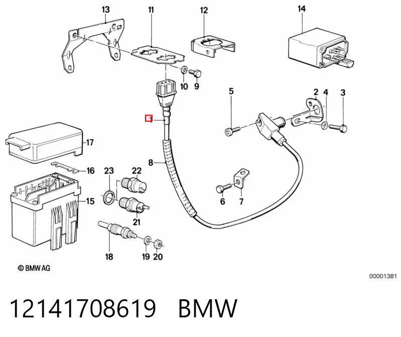 12141708619 BMW Sensor de posición del cigüeñal