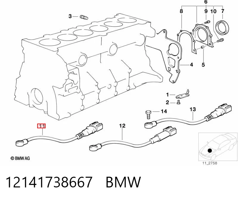 12141738667 BMW Sensor de detonación