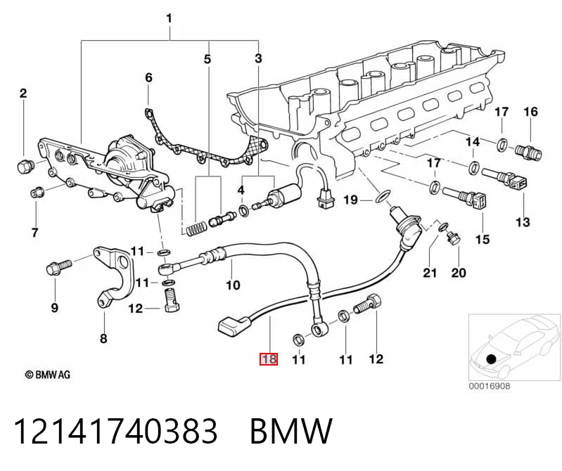 12141740383 BMW Sensor posición arbol de levas