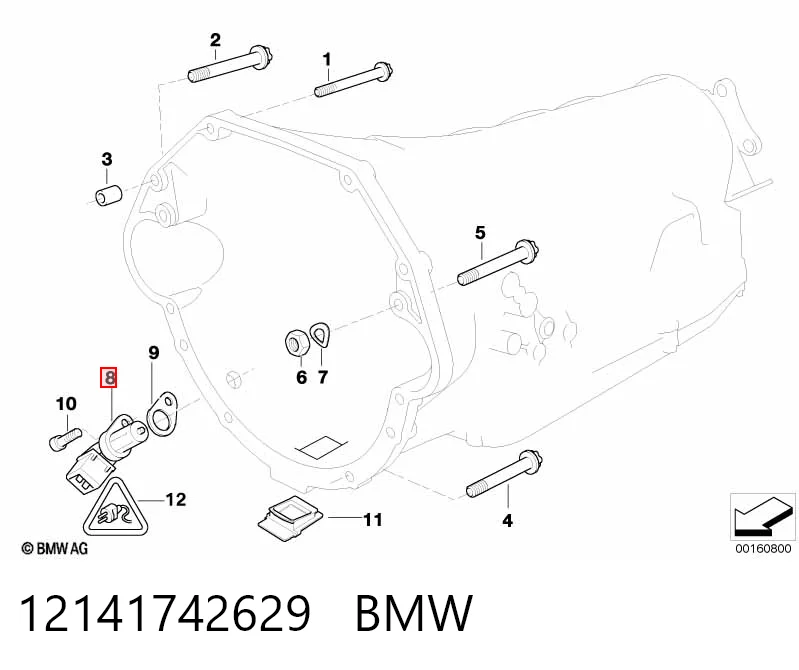 12141742629 BMW Sensor de posición del cigüeñal