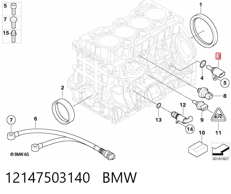 12147503140 BMW Sensor de posición del cigüeñal