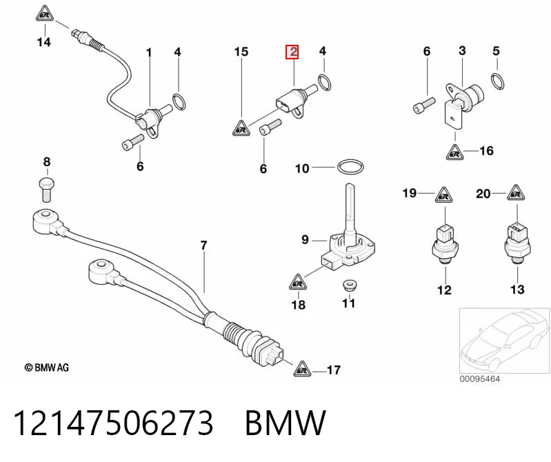 12147506273 BMW Sensor posición arbol de levas