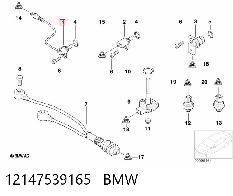 12147539165 BMW Sensor posición arbol de levas
