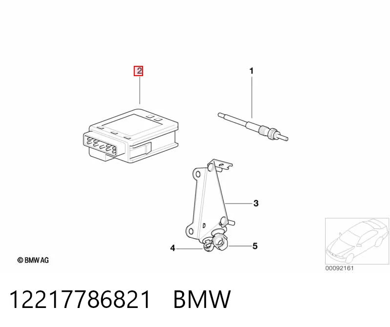 12217786821 BMW Relé de bujías incandescentes